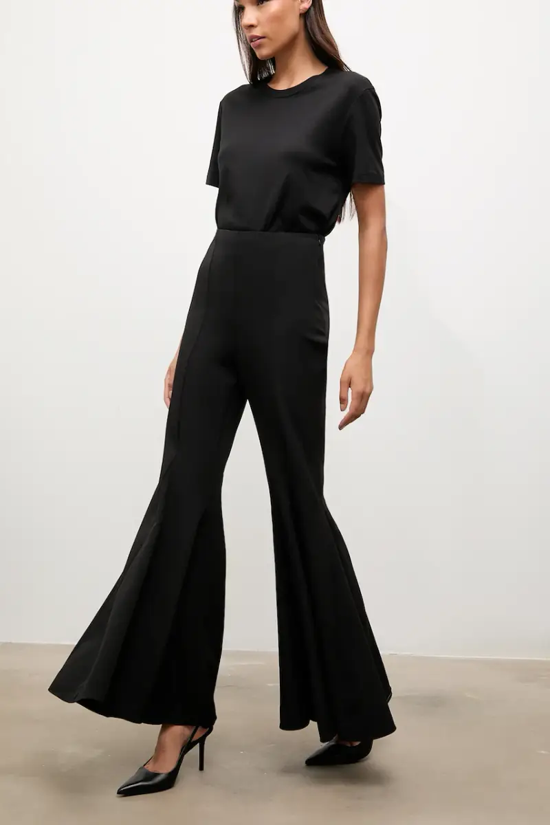 pantaloni donna colore nero miniatura 4