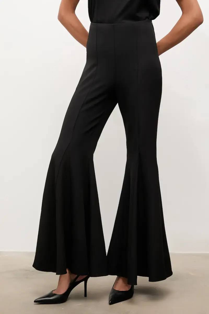 pantaloni donna colore nero miniatura 5