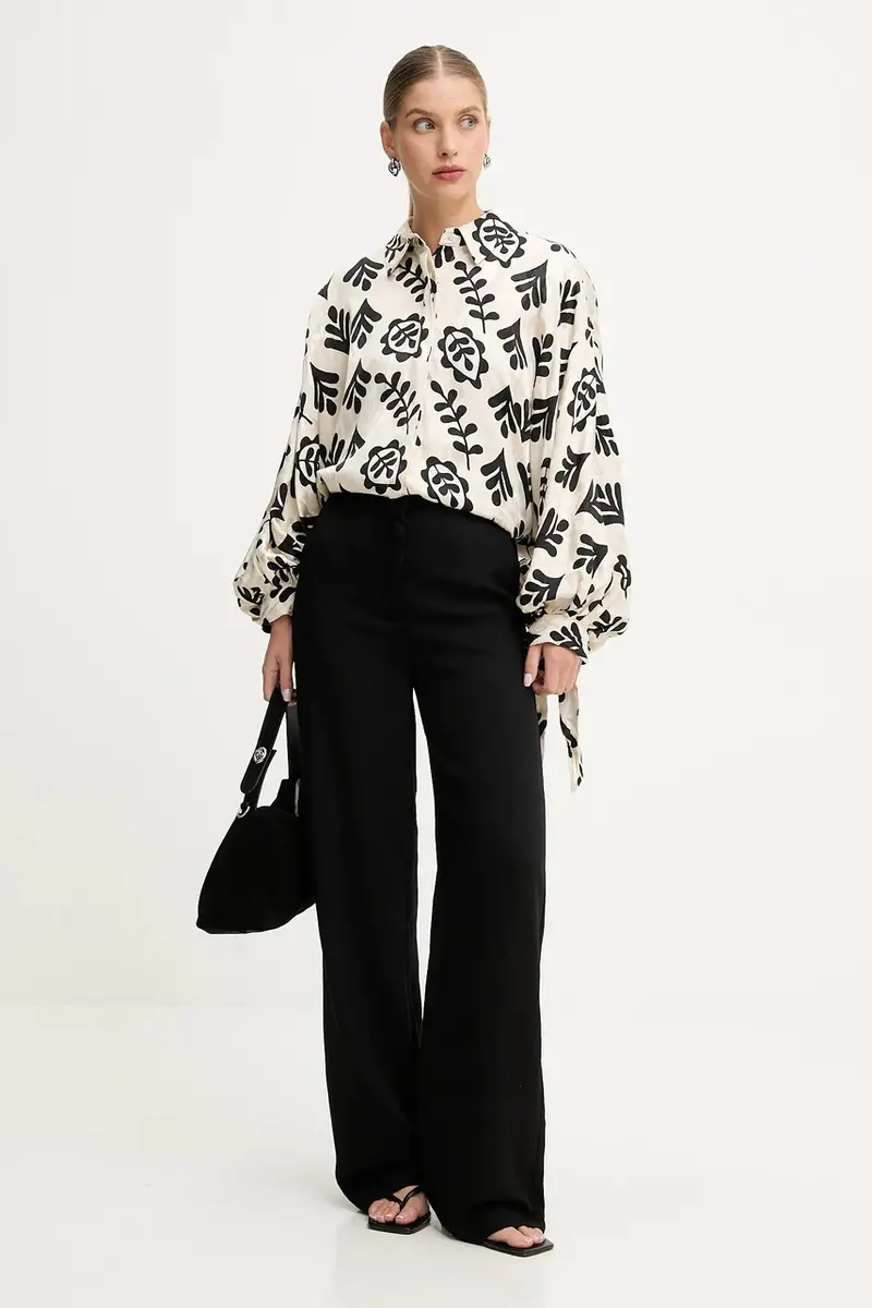 pantaloni donna colore nero miniatura 2