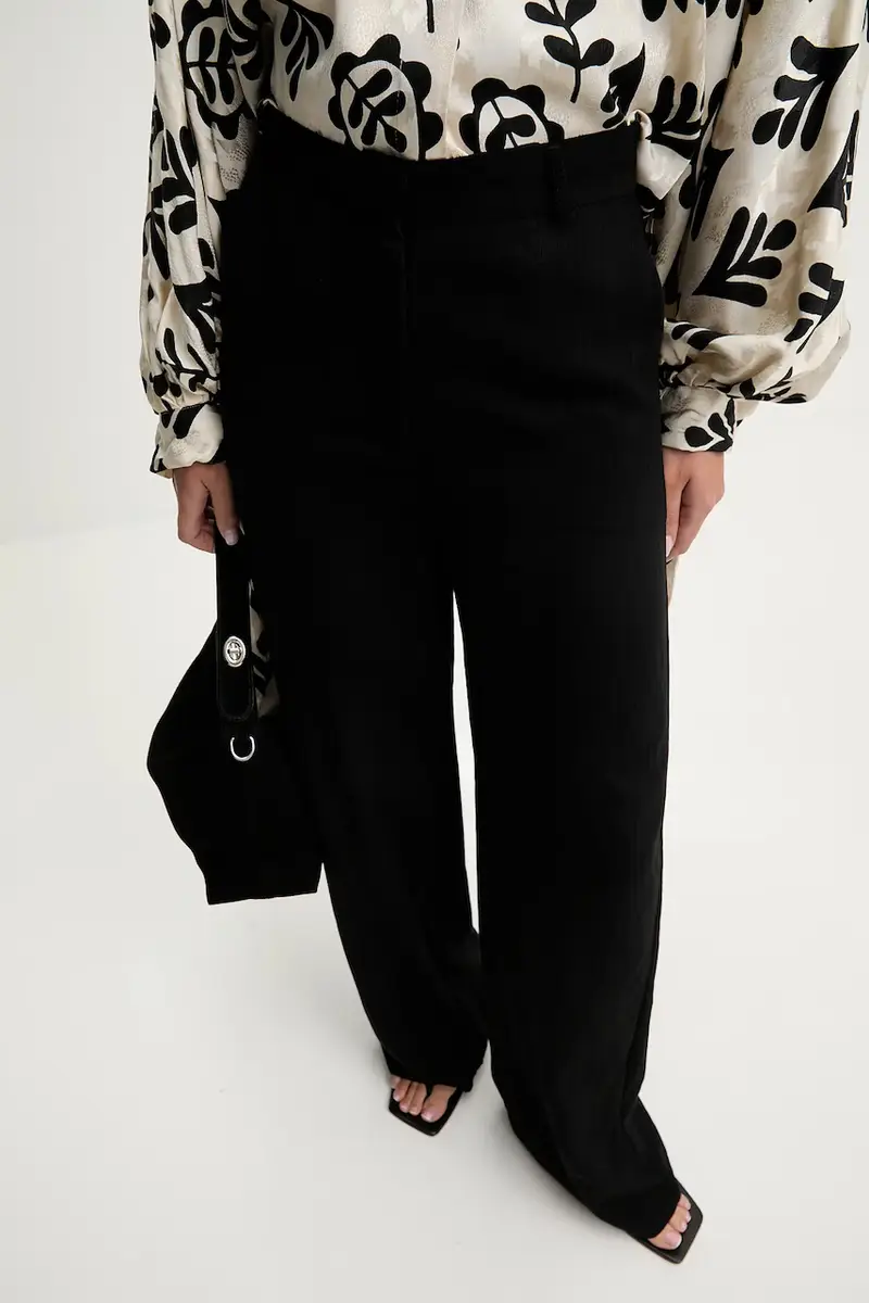 pantaloni donna colore nero miniatura 4