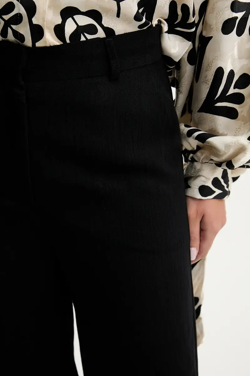 pantaloni donna colore nero miniatura 5