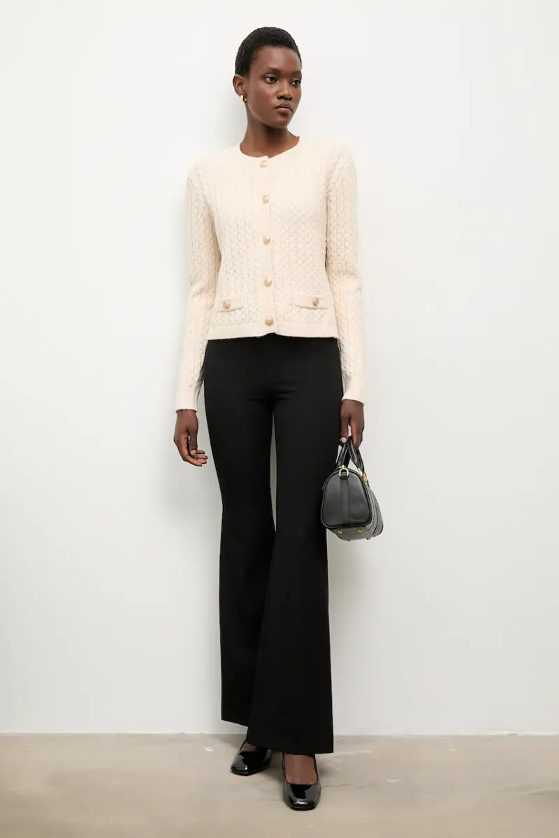 pantaloni donna colore nero miniatura 2