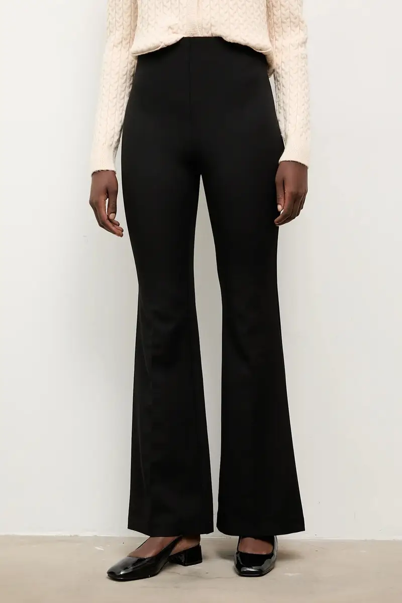 pantaloni donna colore nero miniatura 4