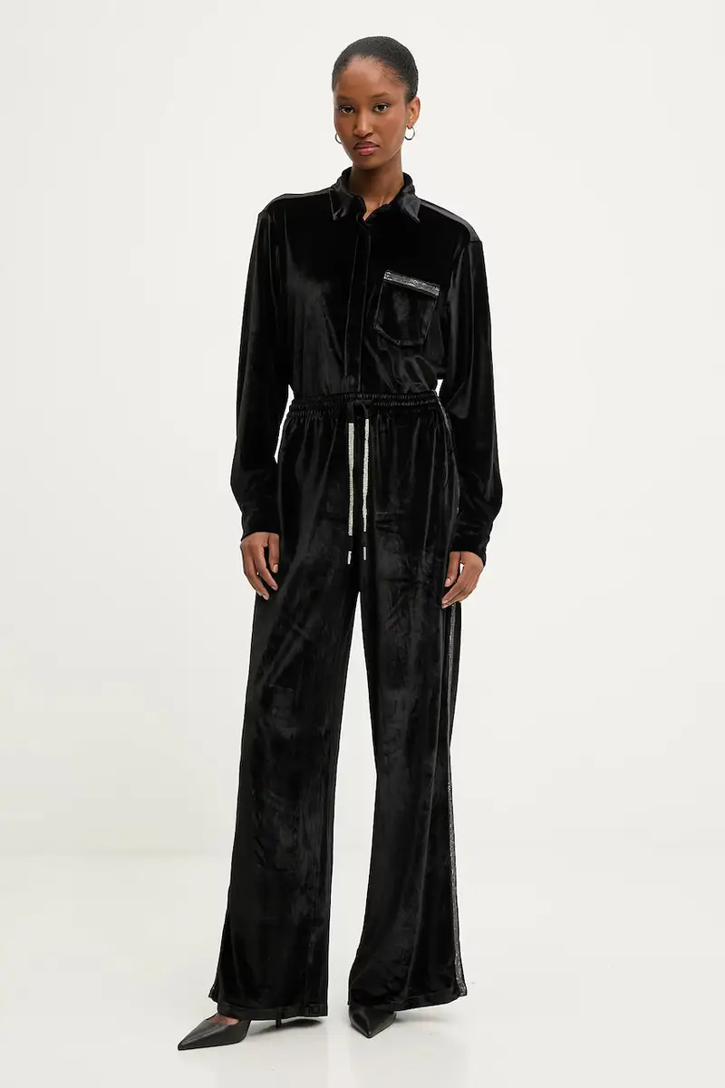 pantaloni donna colore nero miniatura 2