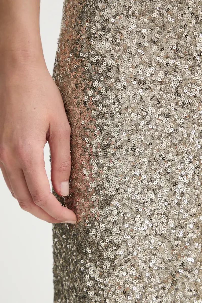 pantaloni donna colore oro miniatura 4