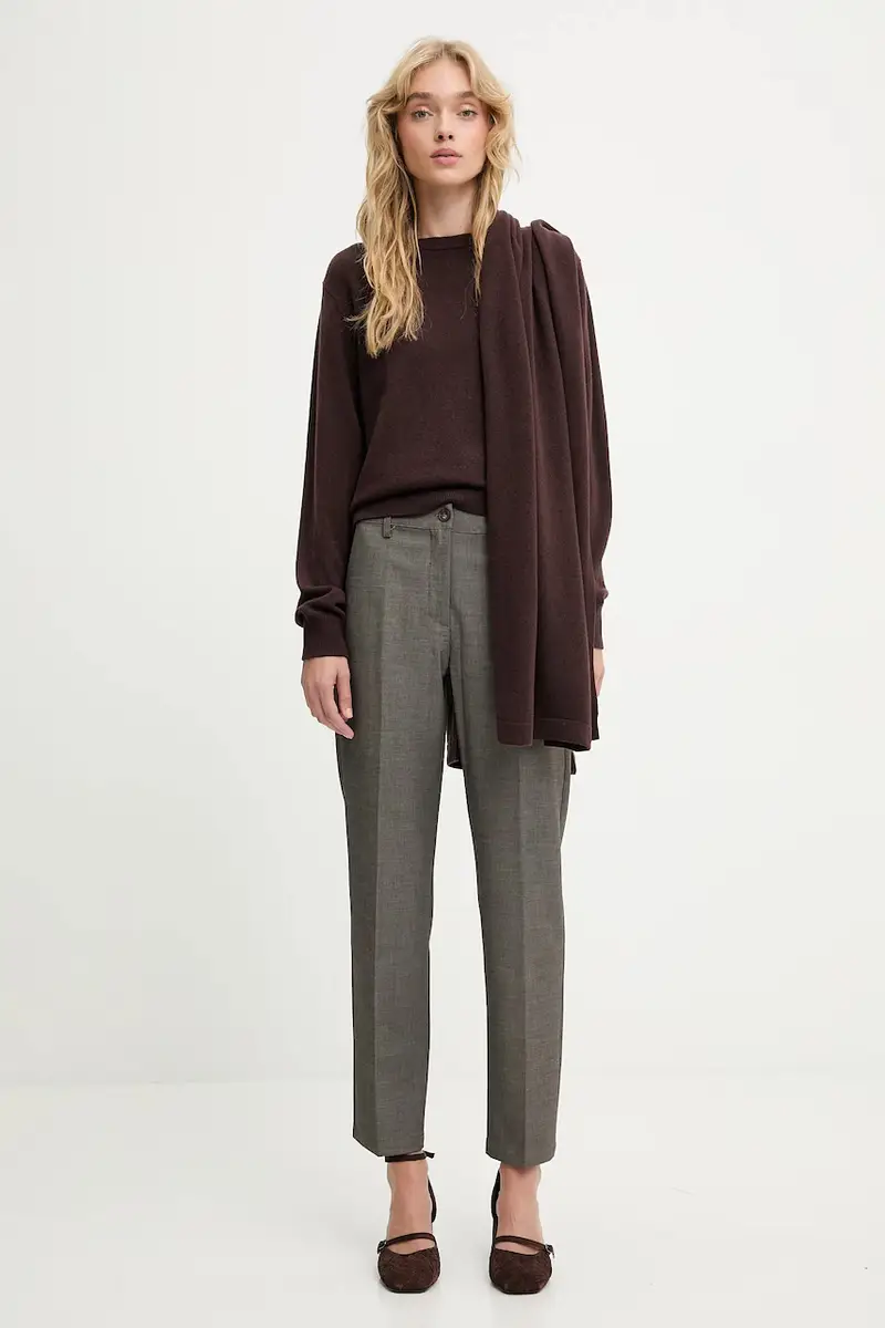 pantaloni donna colore verde miniatura 2