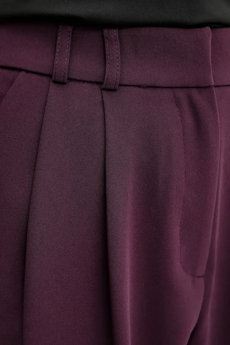 pantaloni donna colore violetto miniatura 4