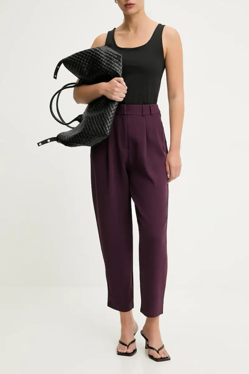 pantaloni donna colore violetto