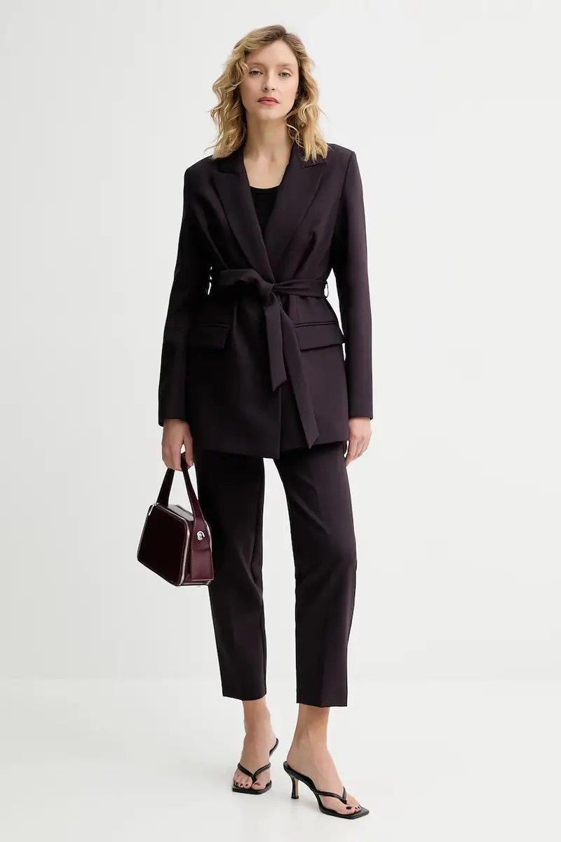 pantaloni donna colore violetto miniatura 2