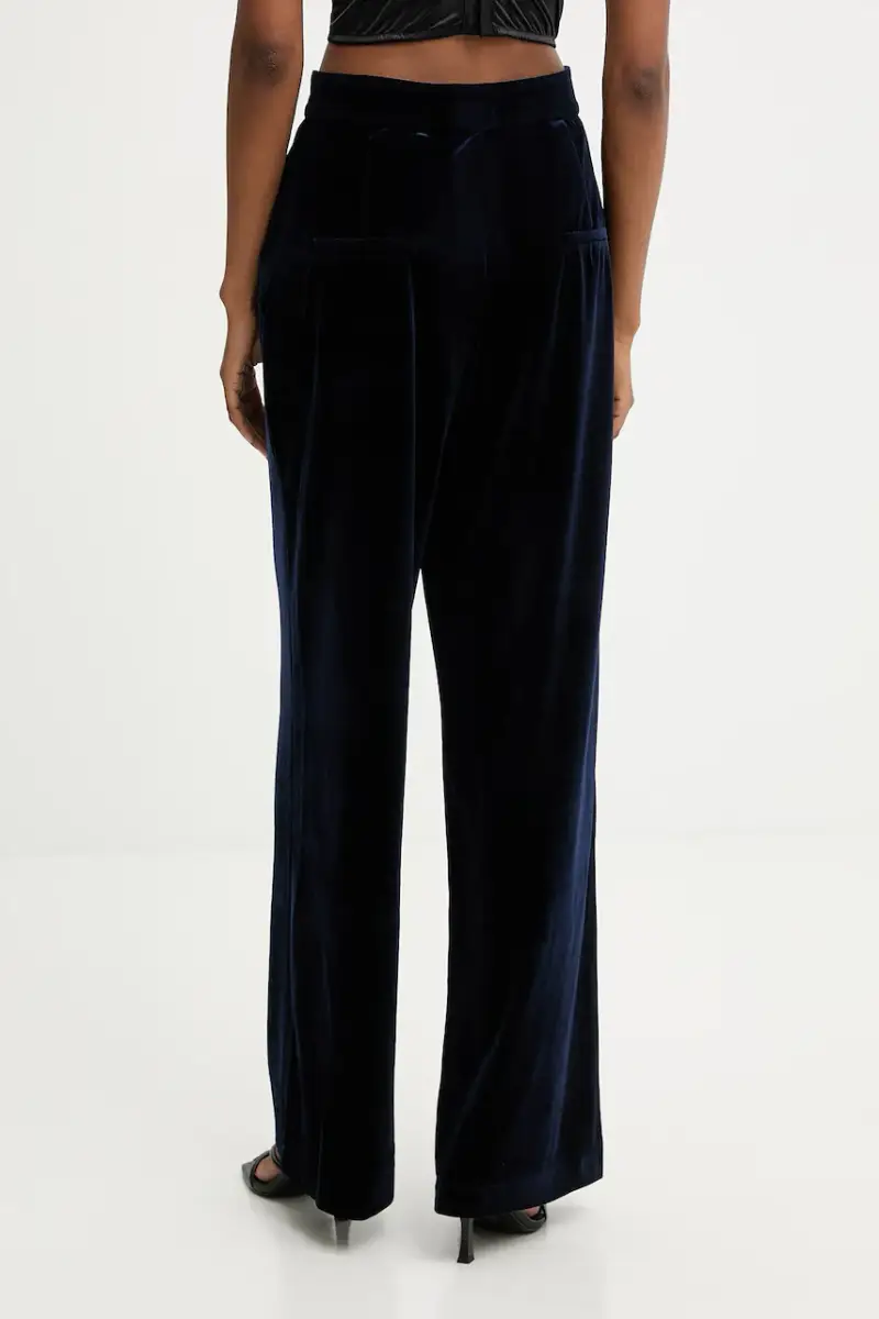 pantaloni in velluto Blu navy miniatura 3