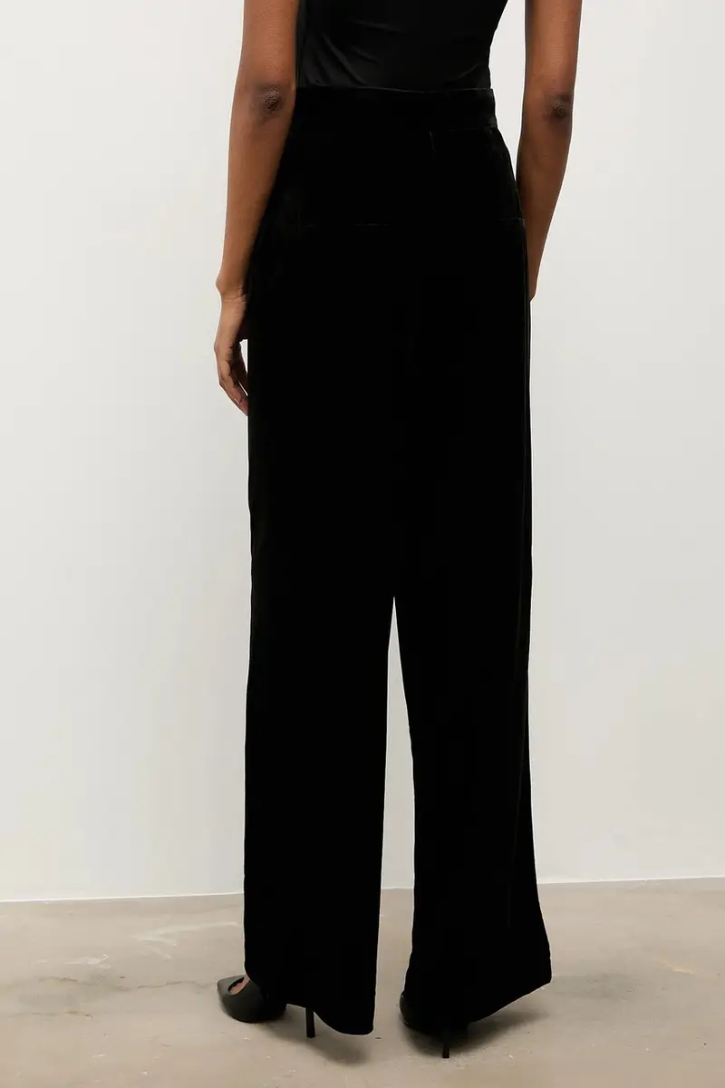 pantaloni in velluto Nero miniatura 3