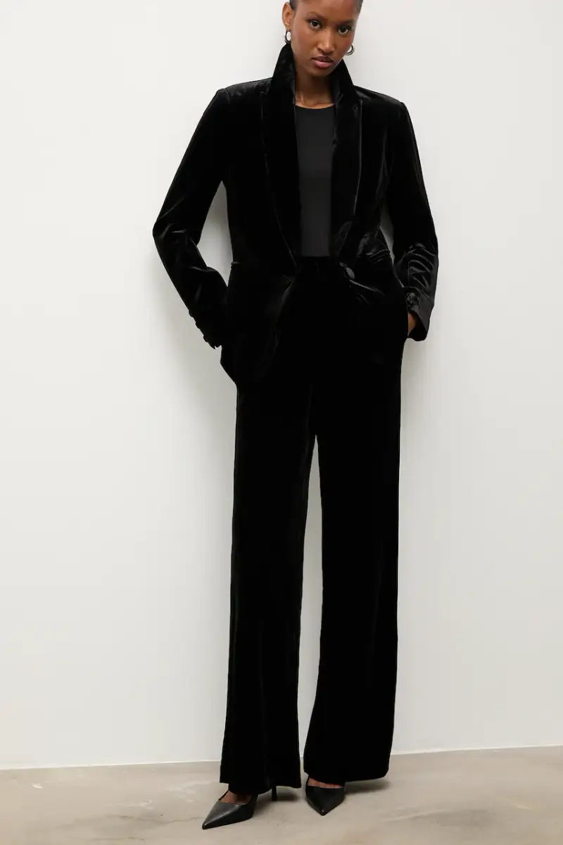 pantaloni in velluto Nero