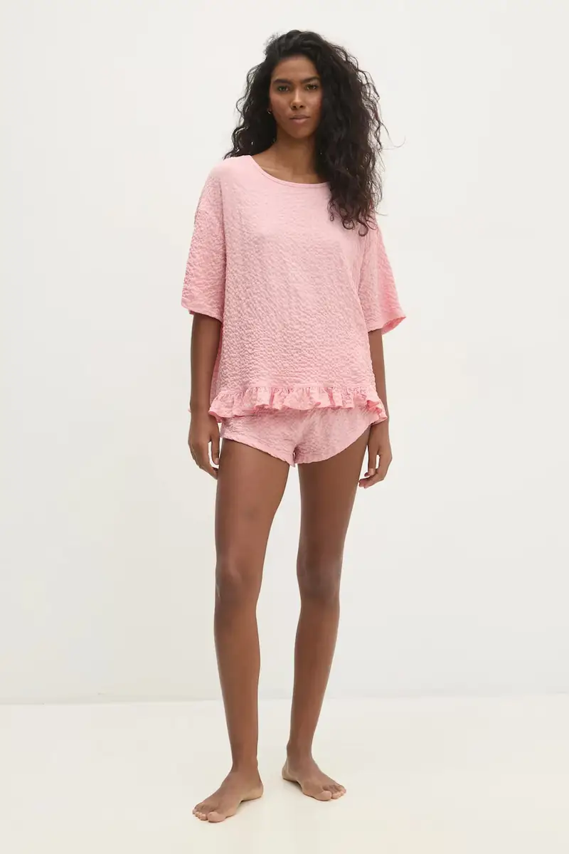 pigiama donna colore rosa miniatura 3