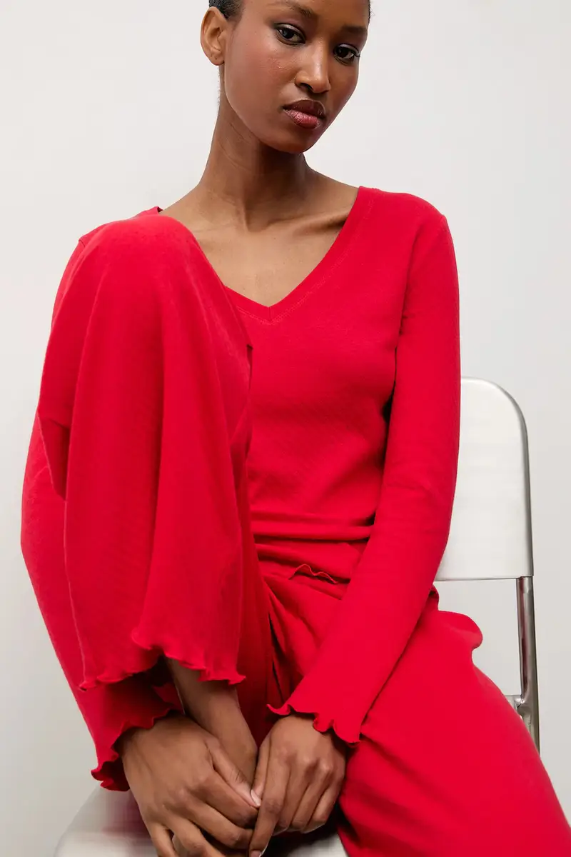 pigiama in lana Rosso