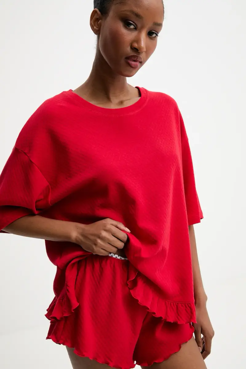 pigiama in lana Rosso miniatura 3