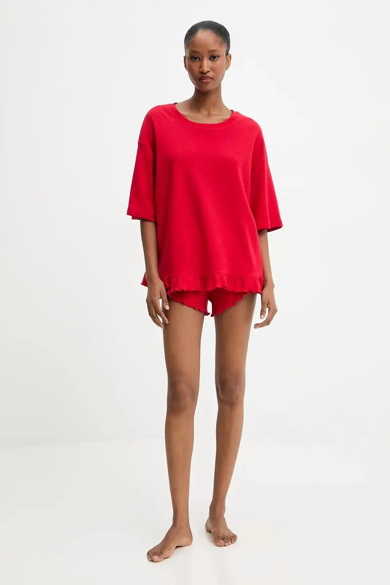 pigiama in lana Rosso miniatura 5