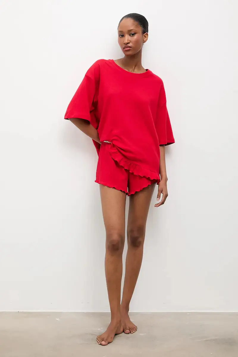 pigiama in lana Rosso