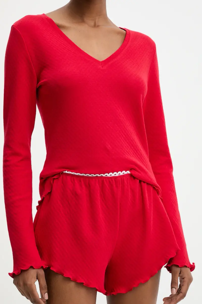 pigiama in lana Rosso miniatura 3