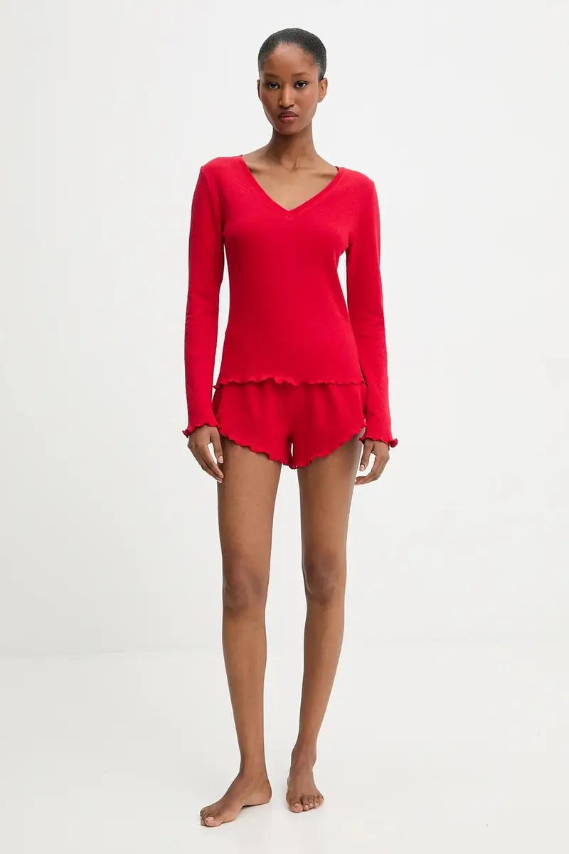 pigiama in lana Rosso miniatura 5