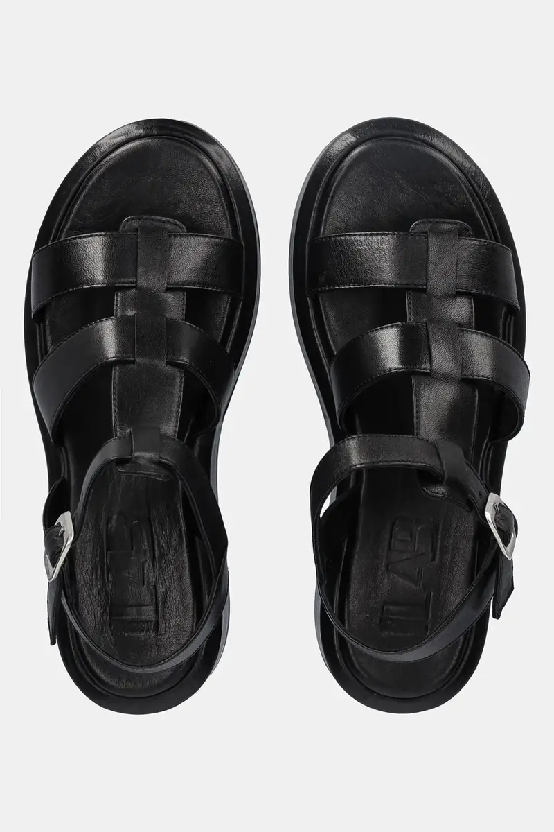 sandali in pelle donna colore nero miniatura 5