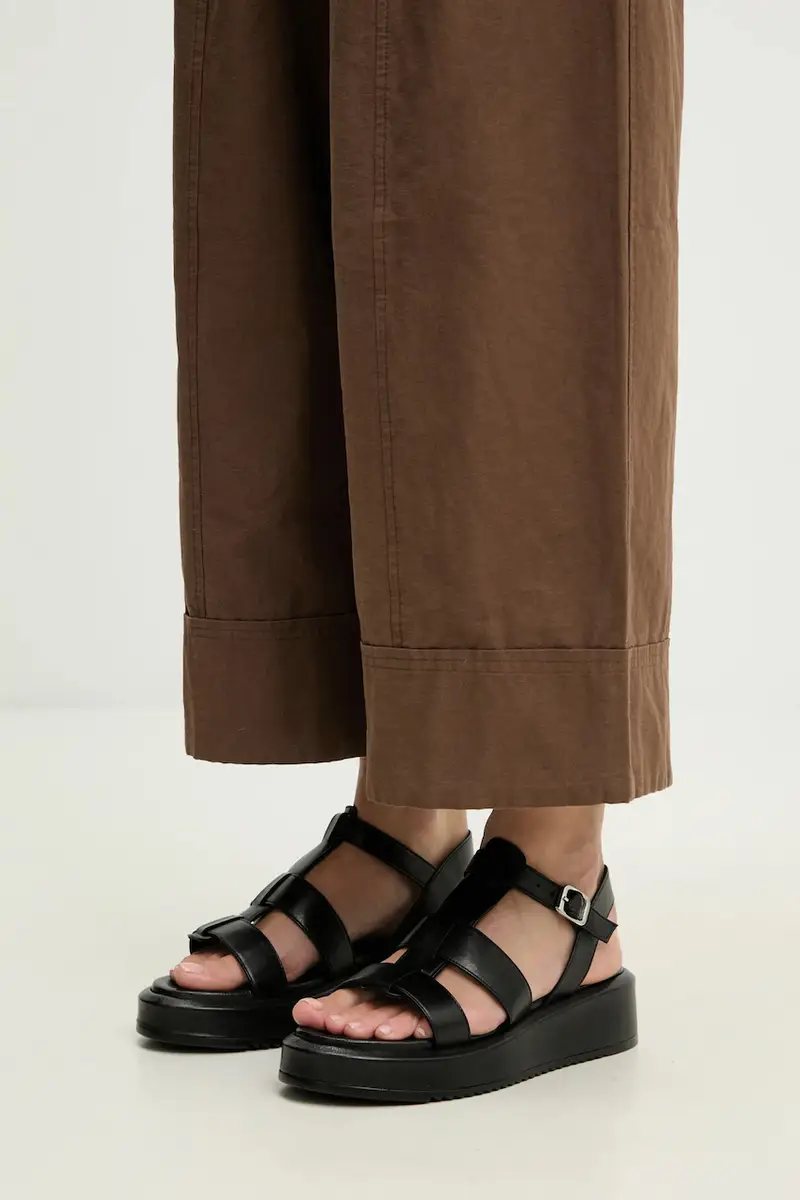 sandali in pelle donna colore nero