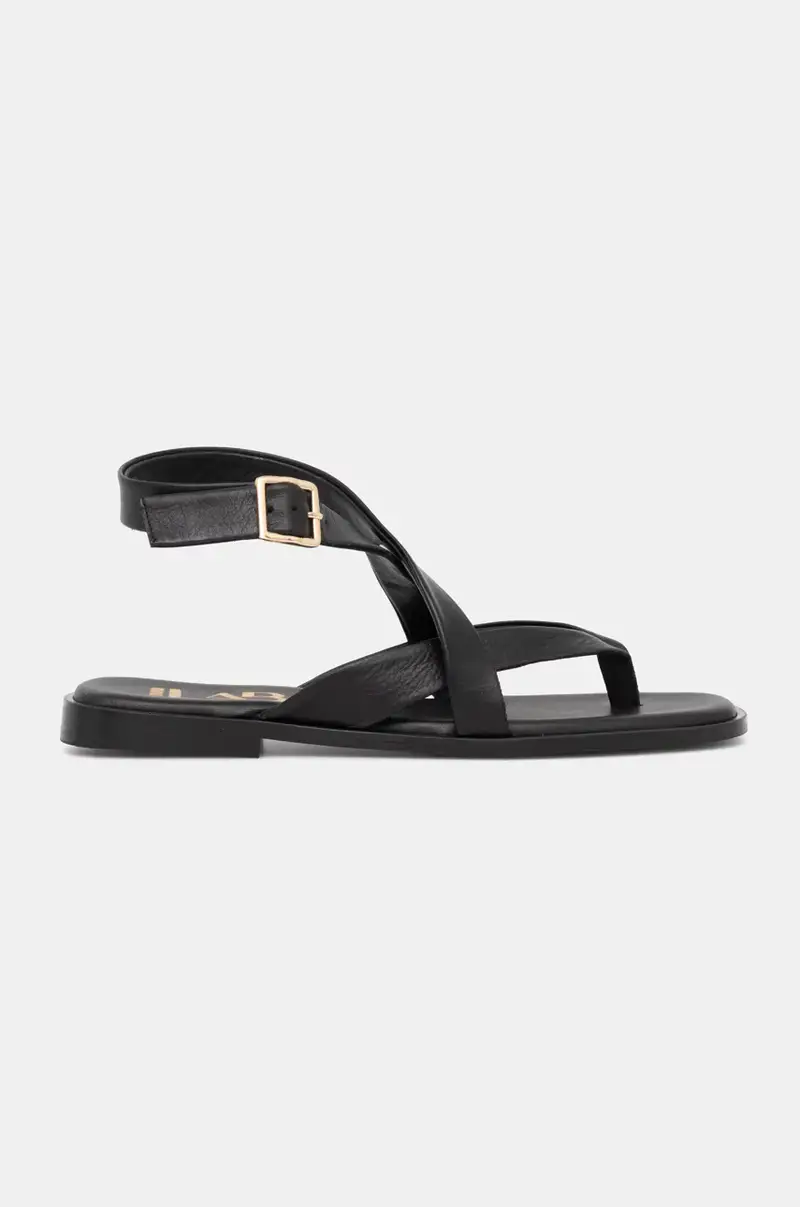 sandali in pelle donna colore nero miniatura 3