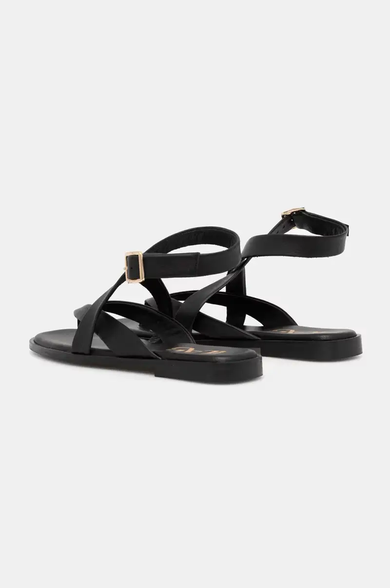 sandali in pelle donna colore nero miniatura 4