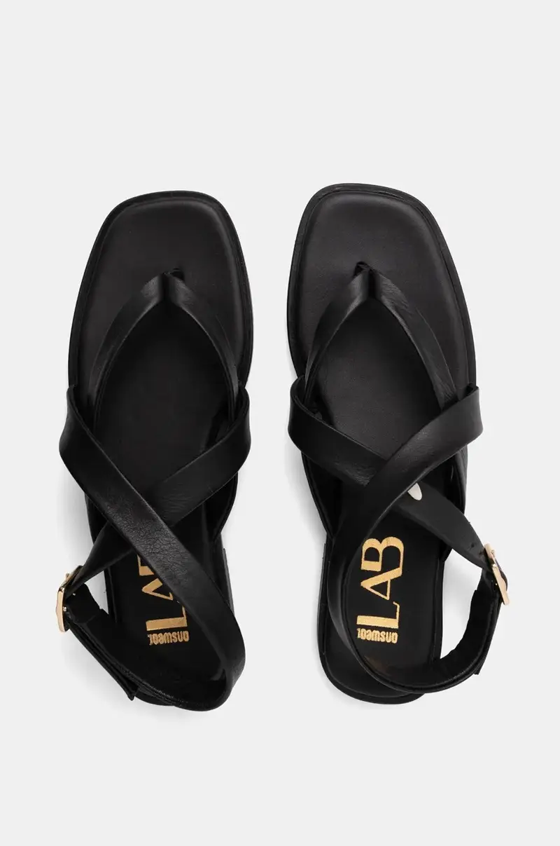 sandali in pelle donna colore nero miniatura 5