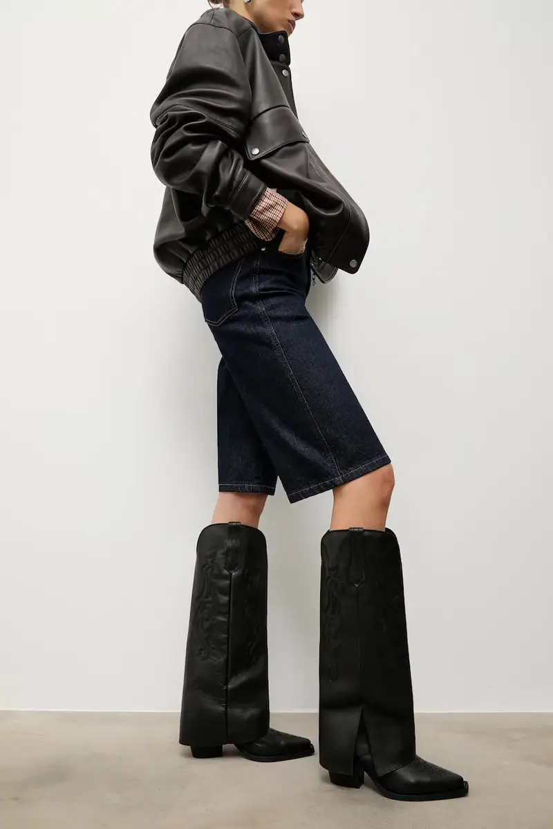 scarpe da cowboy colore nero