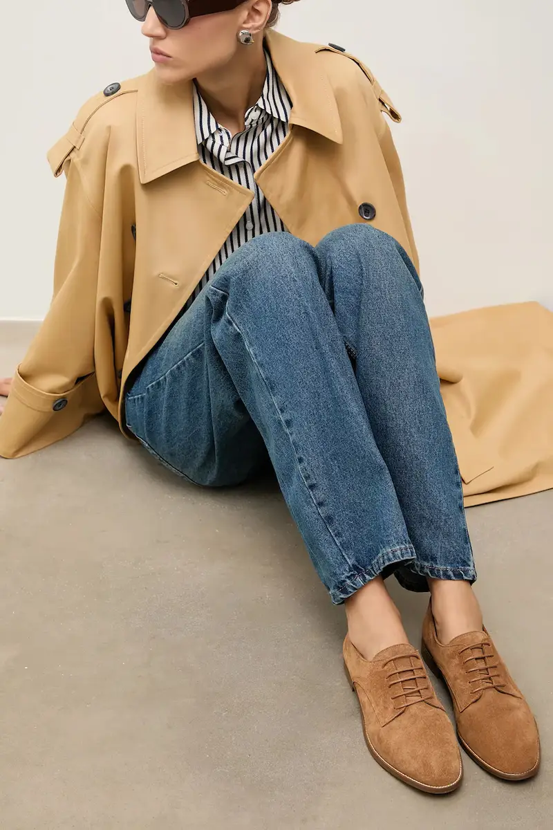 scarpe in camoscio donna colore marrone