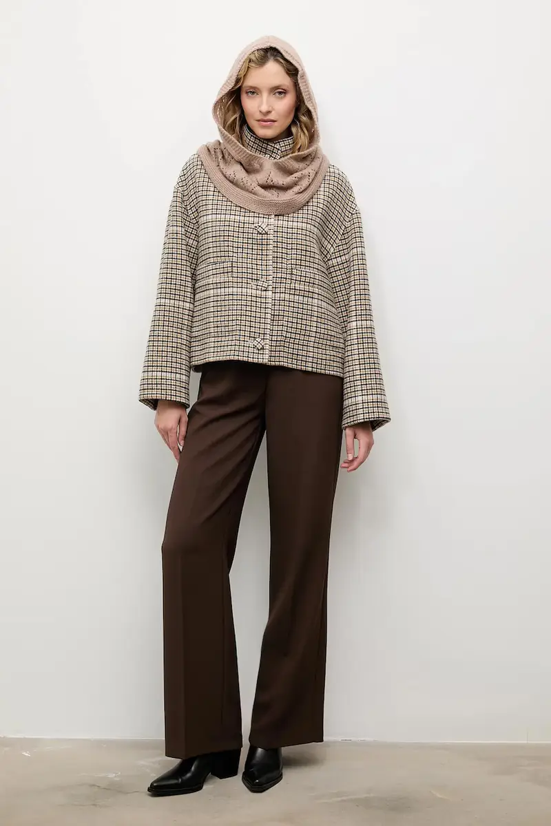 sciarpa con lana Beige miniatura 4