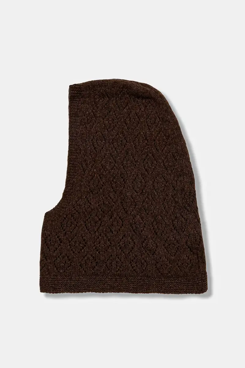 sciarpa con lana Marrone miniatura 2