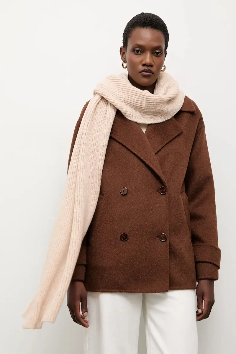 sciarpa in lana donna colore beige