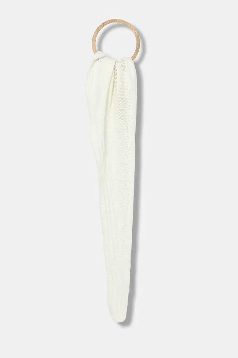 sciarpa in lana donna colore beige miniatura 2