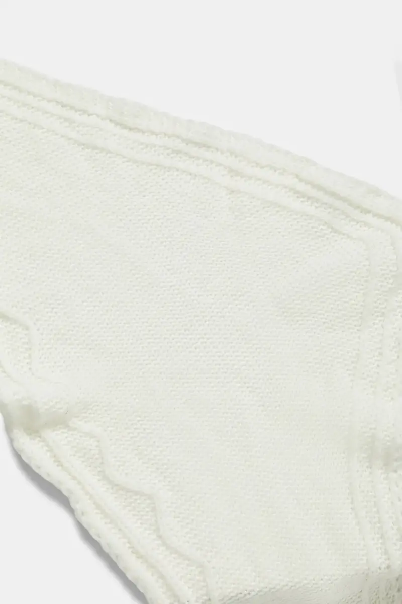 sciarpa in lana donna colore beige miniatura 3