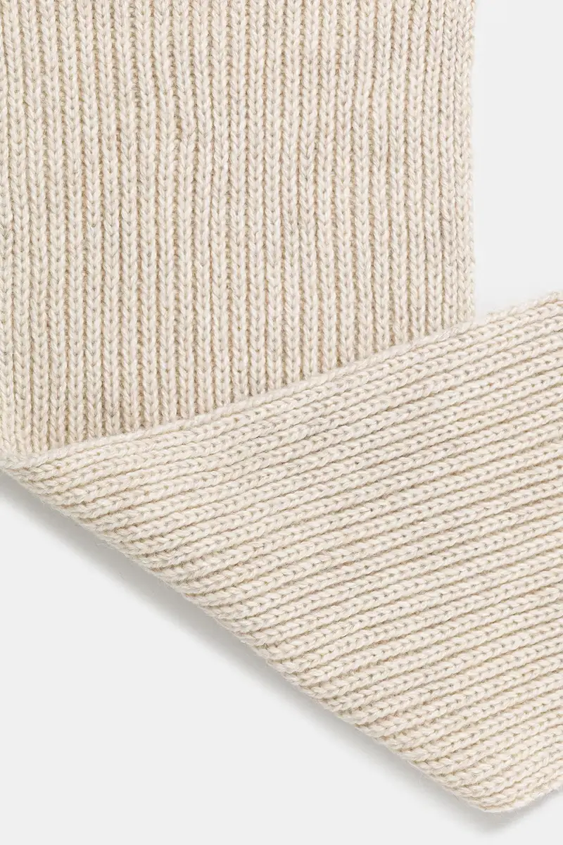 sciarpa in lana donna colore beige miniatura 4