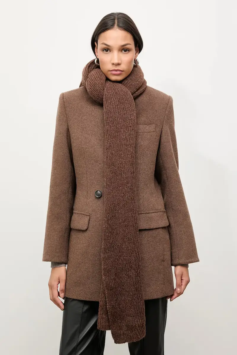 sciarpa in lana donna colore marrone