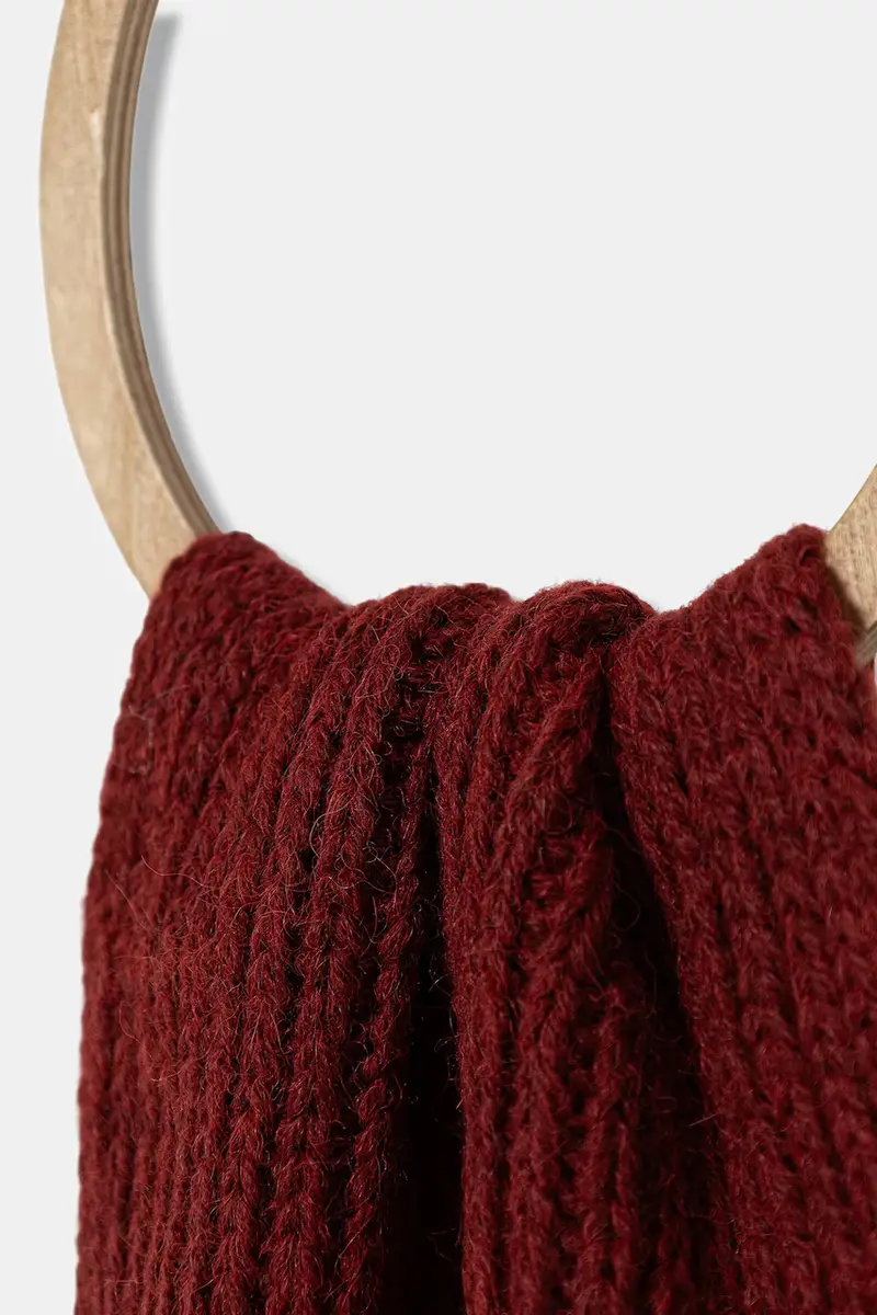 sciarpa in lana donna colore rosso miniatura 3