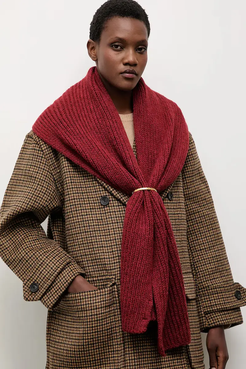 sciarpa in lana donna colore rosso