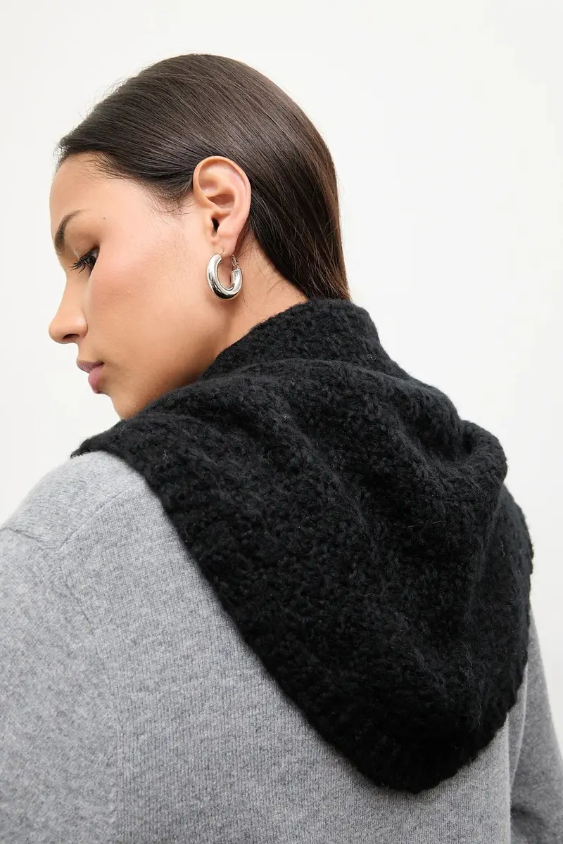 sciarpa in lana Nero miniatura 4