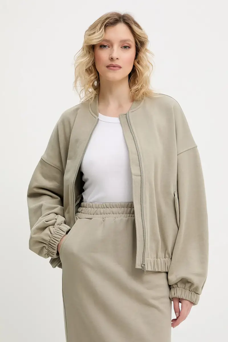 Answear Lab set - camicetta e gonna donna colore verde miniatura 2