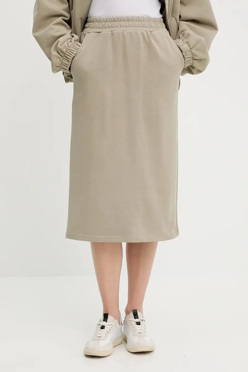 Answear Lab set - camicetta e gonna donna colore verde miniatura 3