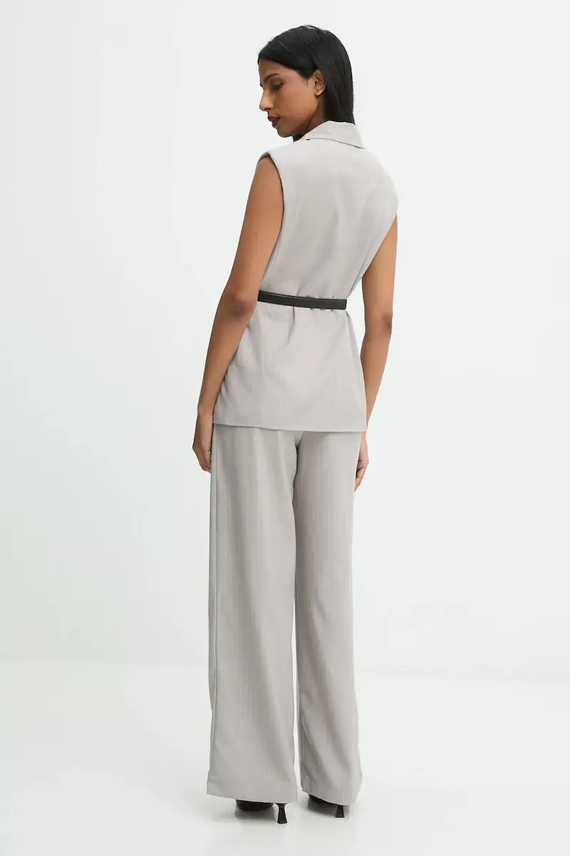 set - gilet e pantaloni colore grigio miniatura 4