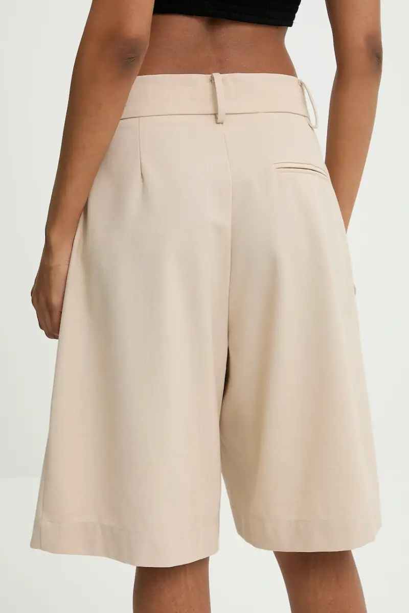 shorts con aggiunta di lana donna colore beige miniatura 3