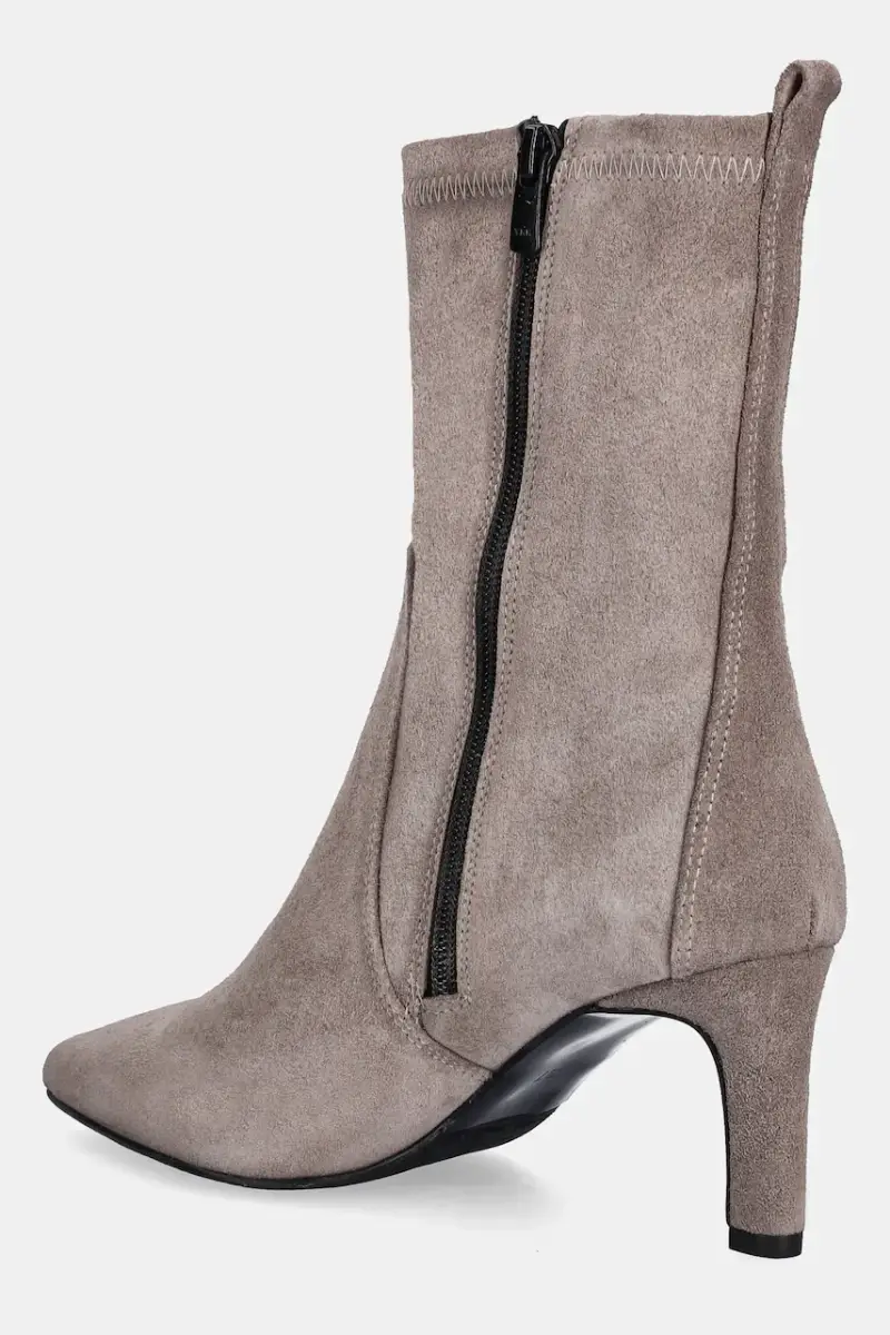 stivaletti alla caviglia in camoscio colore grigio miniatura 4