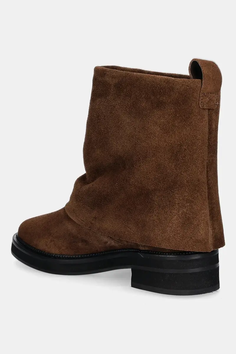 stivaletti alla caviglia in camoscio colore marrone miniatura 4