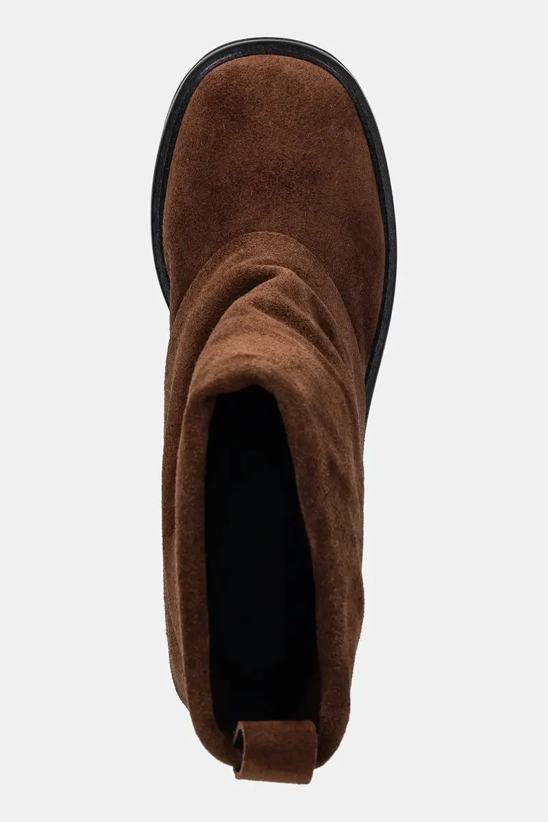 stivaletti alla caviglia in camoscio colore marrone miniatura 5