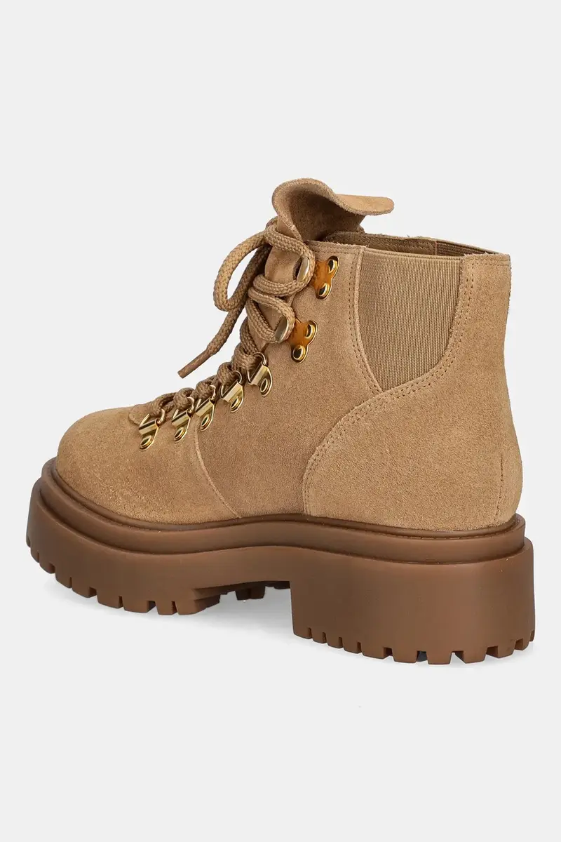 stivaletti alla caviglia in camoscio colore marrone miniatura 4