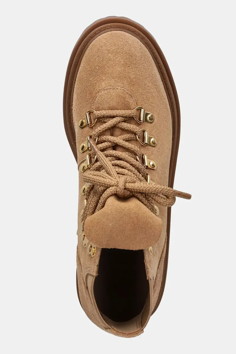 stivaletti alla caviglia in camoscio colore marrone miniatura 5