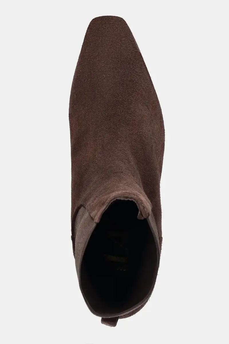 stivaletti alla caviglia in camoscio colore marrone miniatura 5